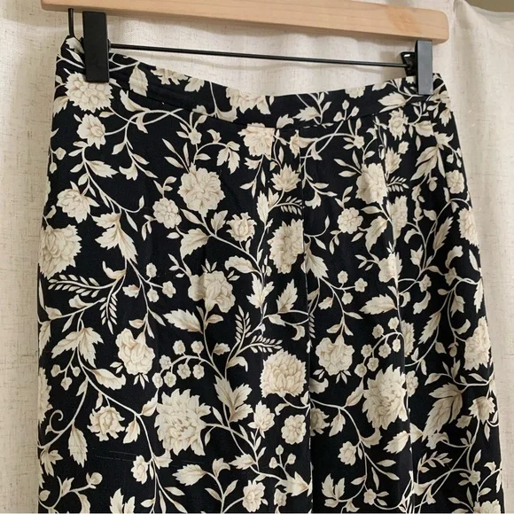 Talbots 1990’s 100% Silk Vintage Wrap Long Floral Elegant Formal Skirt 6 - Picture 3 of 11